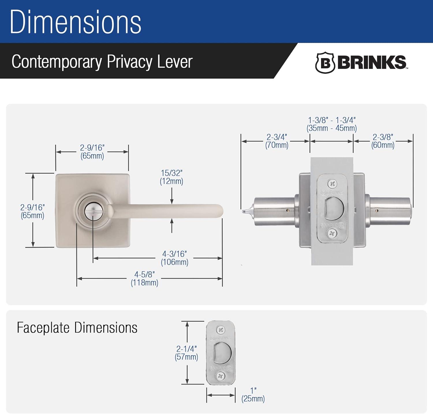 Brinks Mendocino Contemporary Privacy Lever