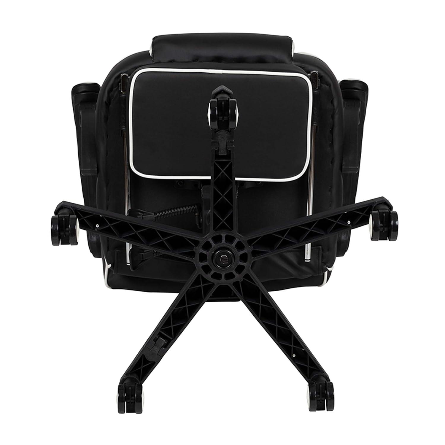 Flash Furniture X40 Gaming Chair Racing Ergonomic Computer Chair with Fully Reclining Back/Arms, Slide-Out Footrest, Massaging Lumbar - White