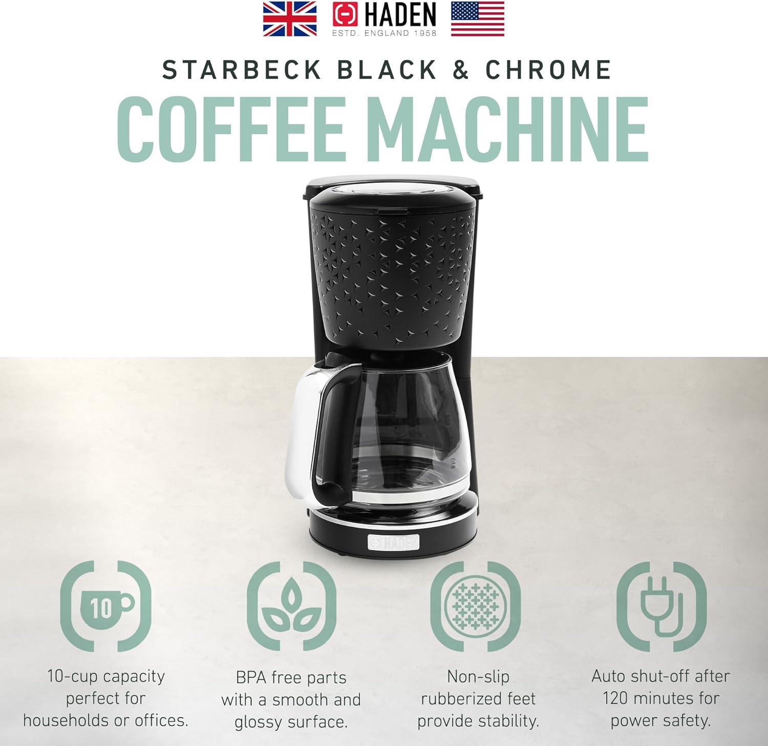 HADEN Starbeck Black Drip Coffee Maker