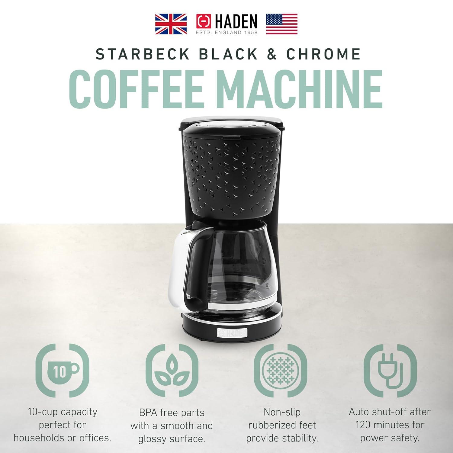 HADEN Starbeck Black Drip Coffee Maker