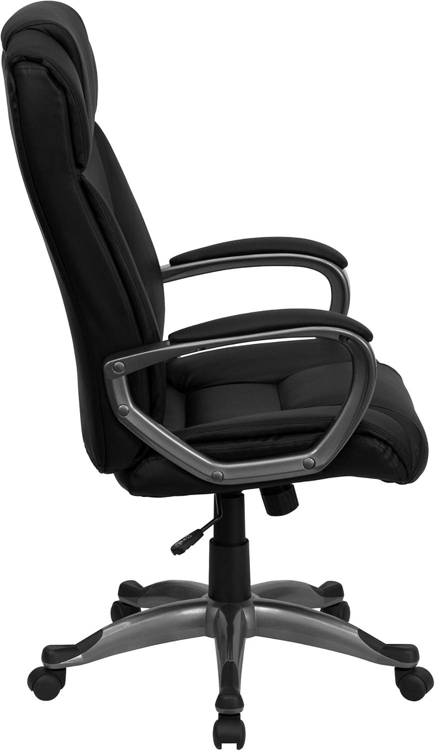 Ergonomic High Back Black LeatherSoft Swivel Executive Chair