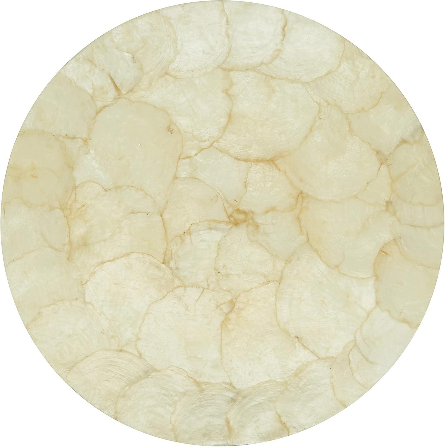 Talaria 50% Capiz Shell - 50% Resin No Pattern Round Placemat