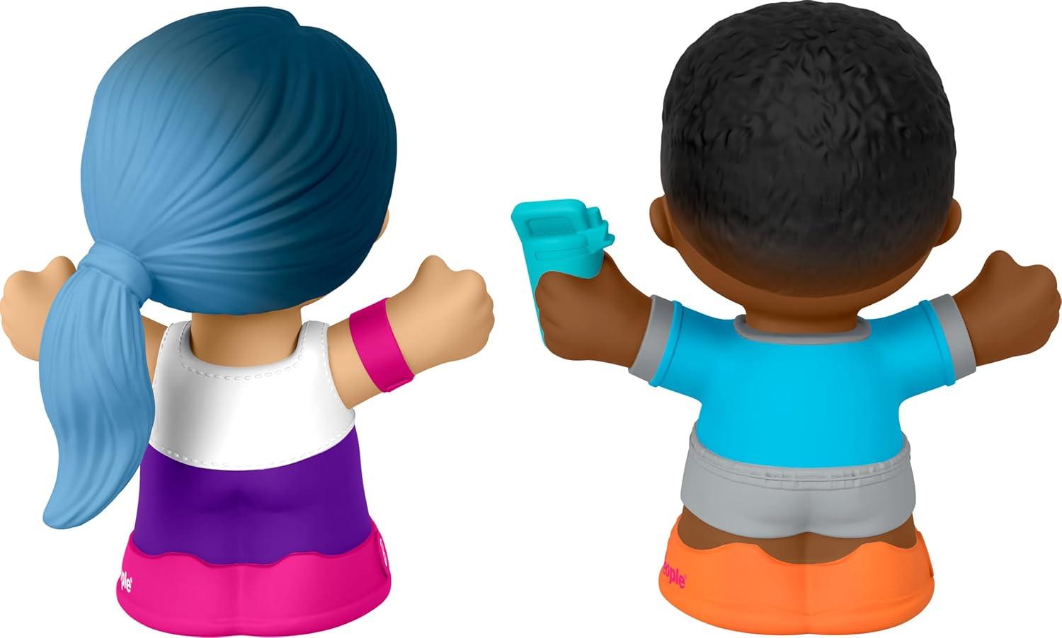 Little People Barbie Toy Set, 2 Wellness-Themed Character Figures, Toddler Toy