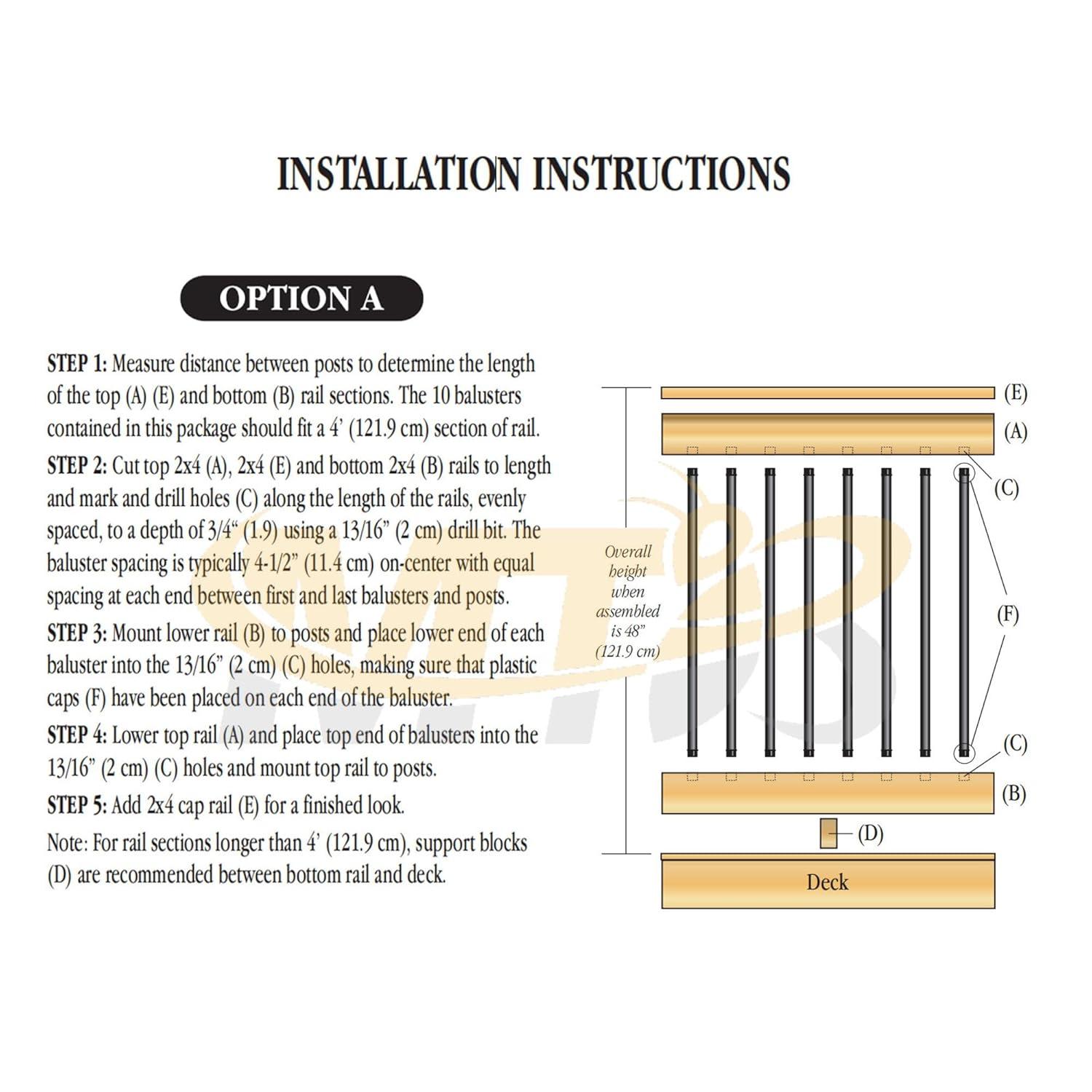 Fortress Building Products 26" H x 0.75" W x 0.75" D Fortress Vintage Stair Baluster Set (Set of 10)