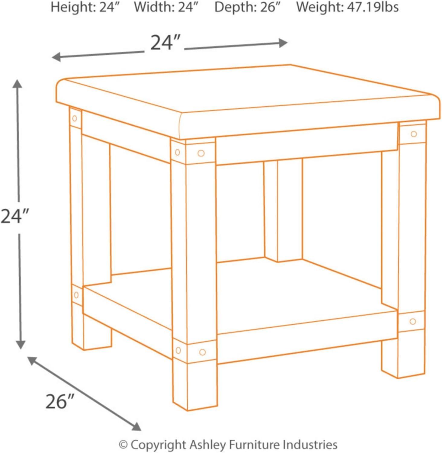 Carynhurst Rectangular End Table White - Signature Design by Ashley