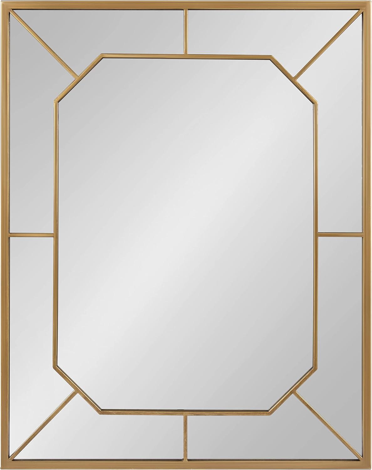 Ardithe Gold Geometric 24x30 Rectangular Vanity Mirror