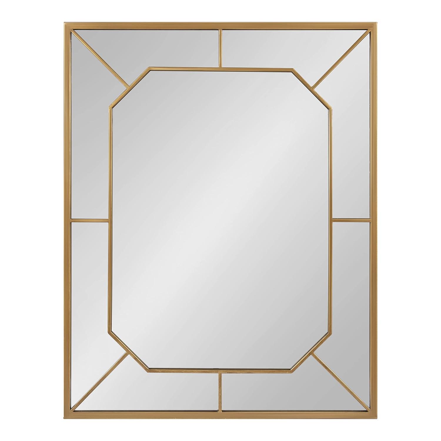 Kate and Laurel Ardithe Rectangle Metal Decorative Mirror, 24x30, Gold