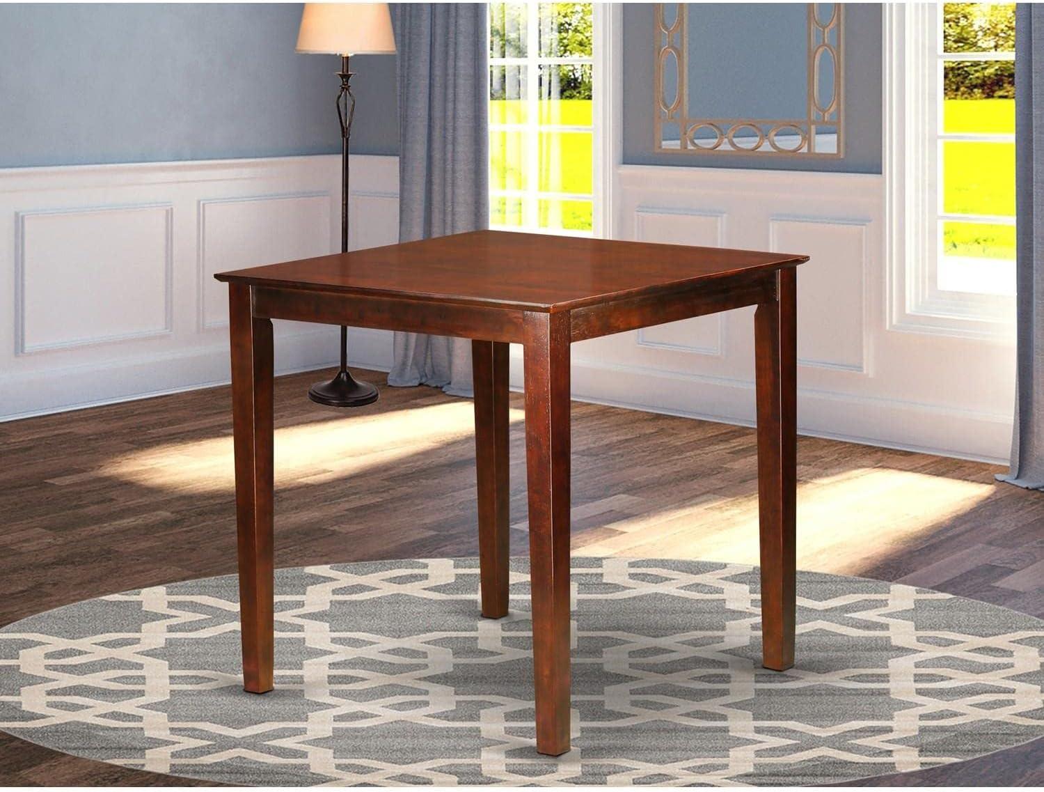 Brown Wood Square Extendable Counter Height Table