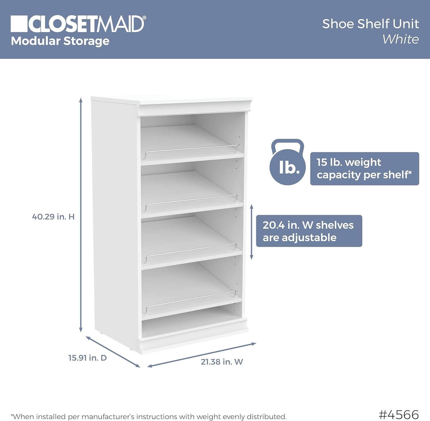 White Adjustable 7-Shelf Modular Closet Storage System