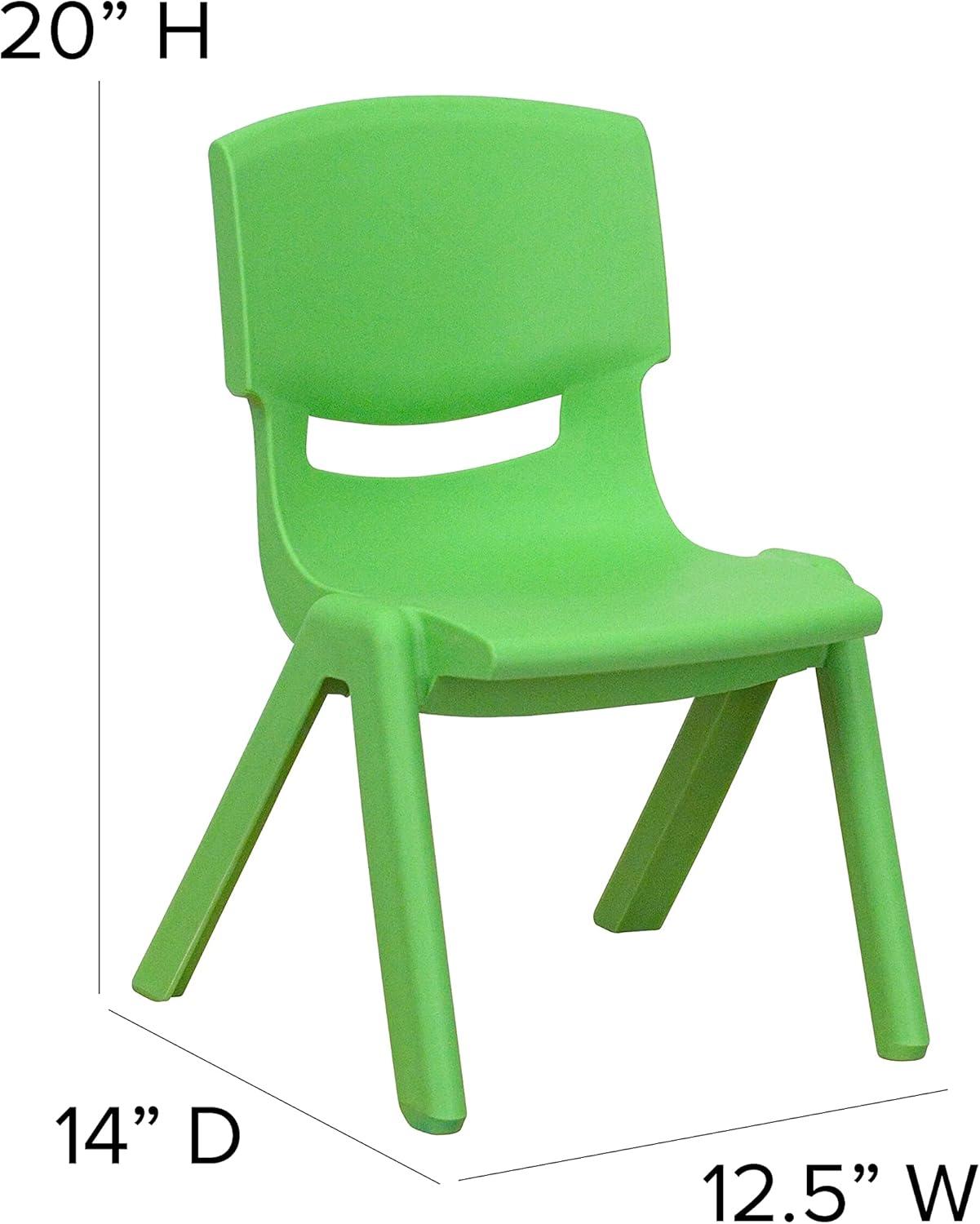 Flash Furniture 2 Pack Plastic Stackable School Chair with 10.5" Seat Height