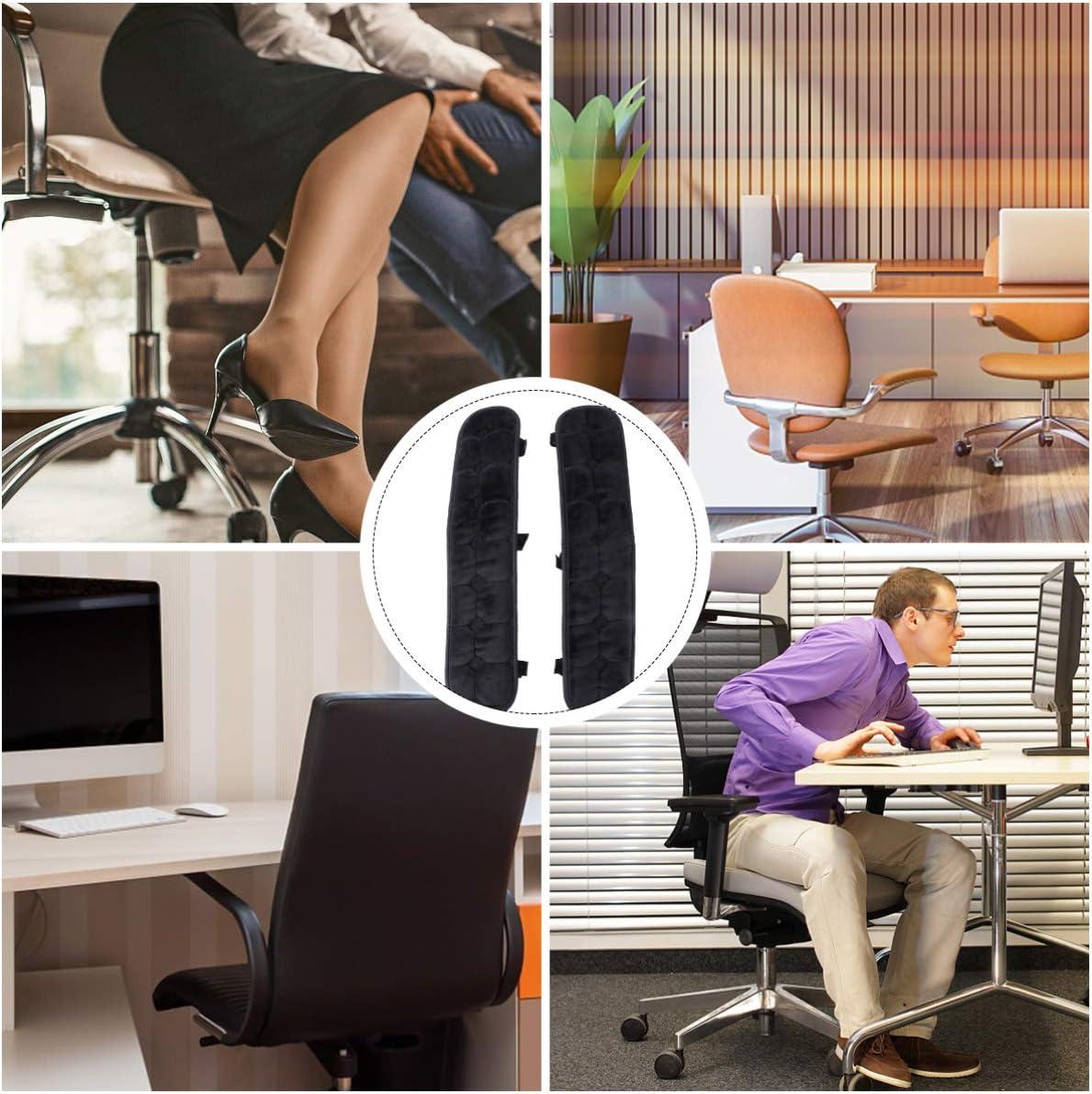 Black Memory Foam Office Chair Armrest Cushions