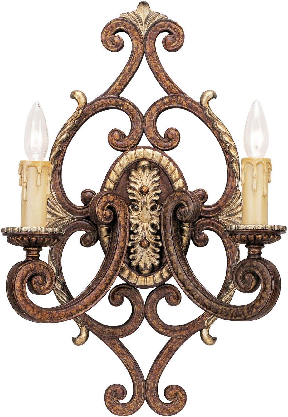 Livex Lighting Seville 2 - Light Wall Light in  Palacial Bronze/Gilded