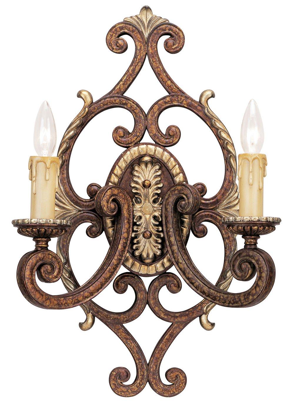 Livex Lighting Seville 2 - Light Wall Light in  Palacial Bronze/Gilded