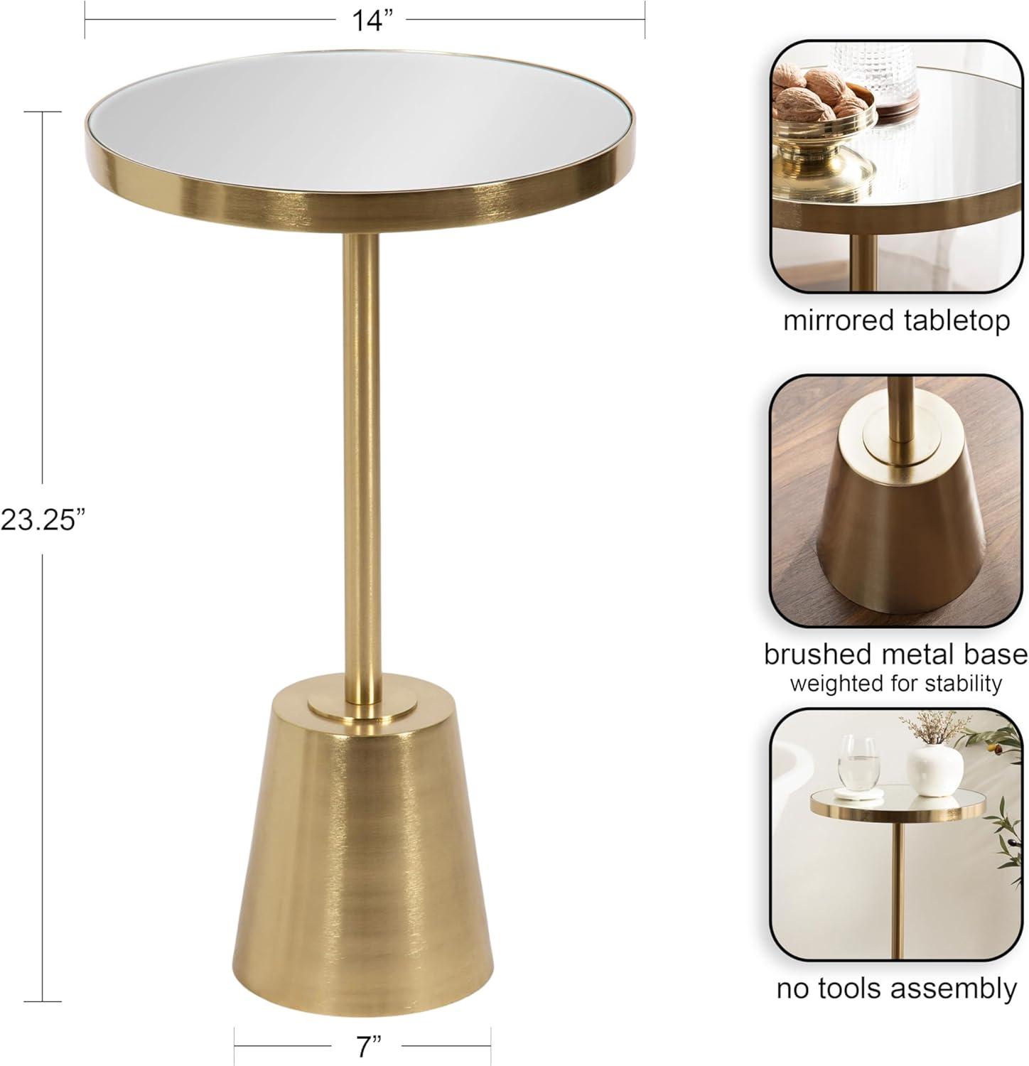 Kate and Laurel Tira Round Side Table