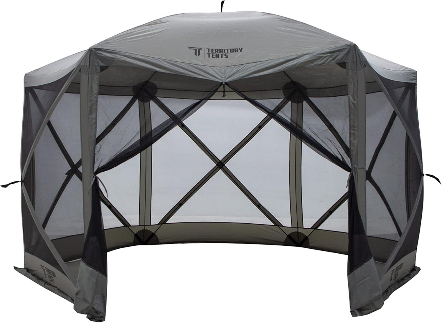 Territory Tents 6 Sided 10 Ft X 10 Ft Slate Portable Pop-Up Tent