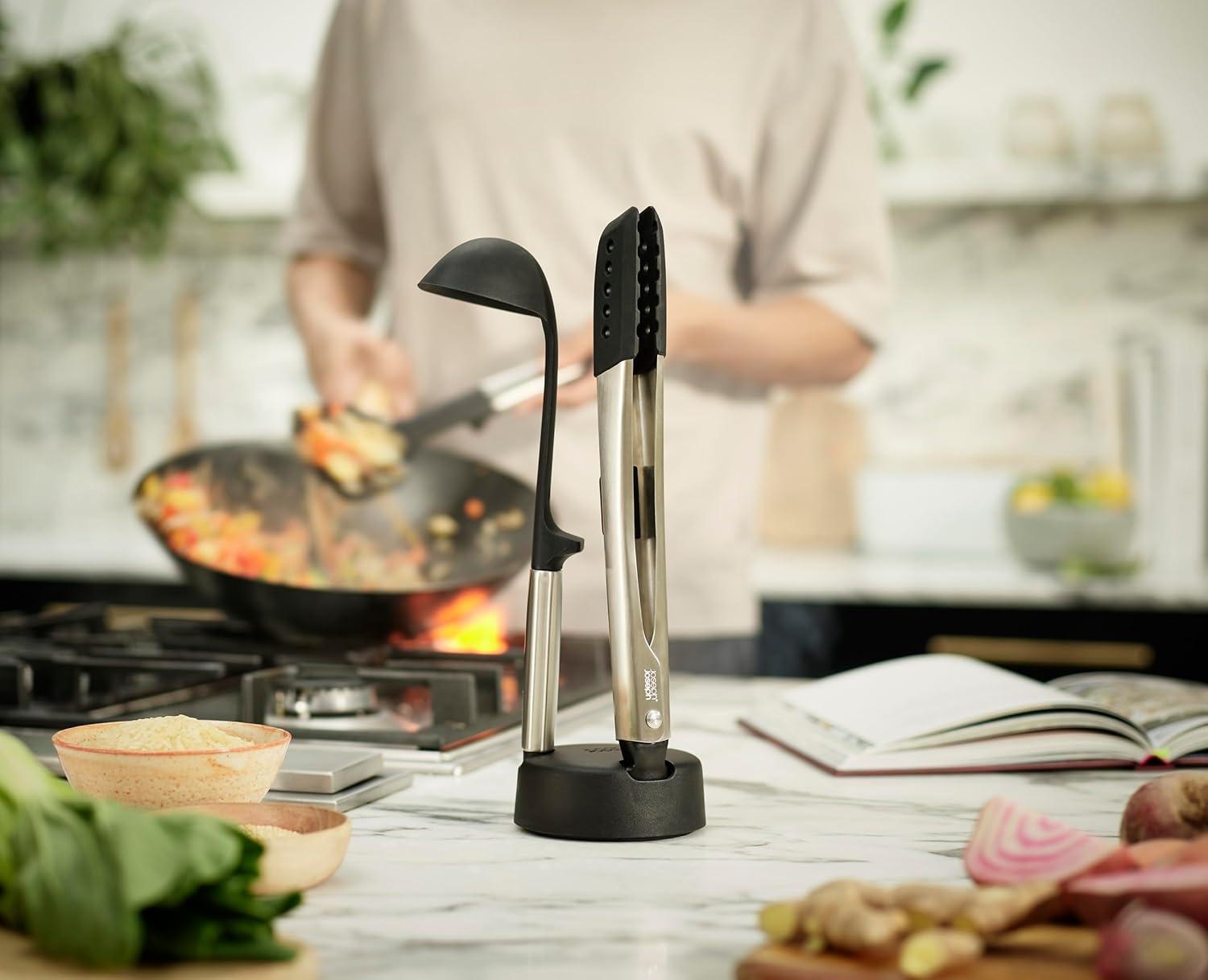 Joseph Joseph Joseph Joseph Elevate Fusion 3-Piece Utensil Set with Storage Stand