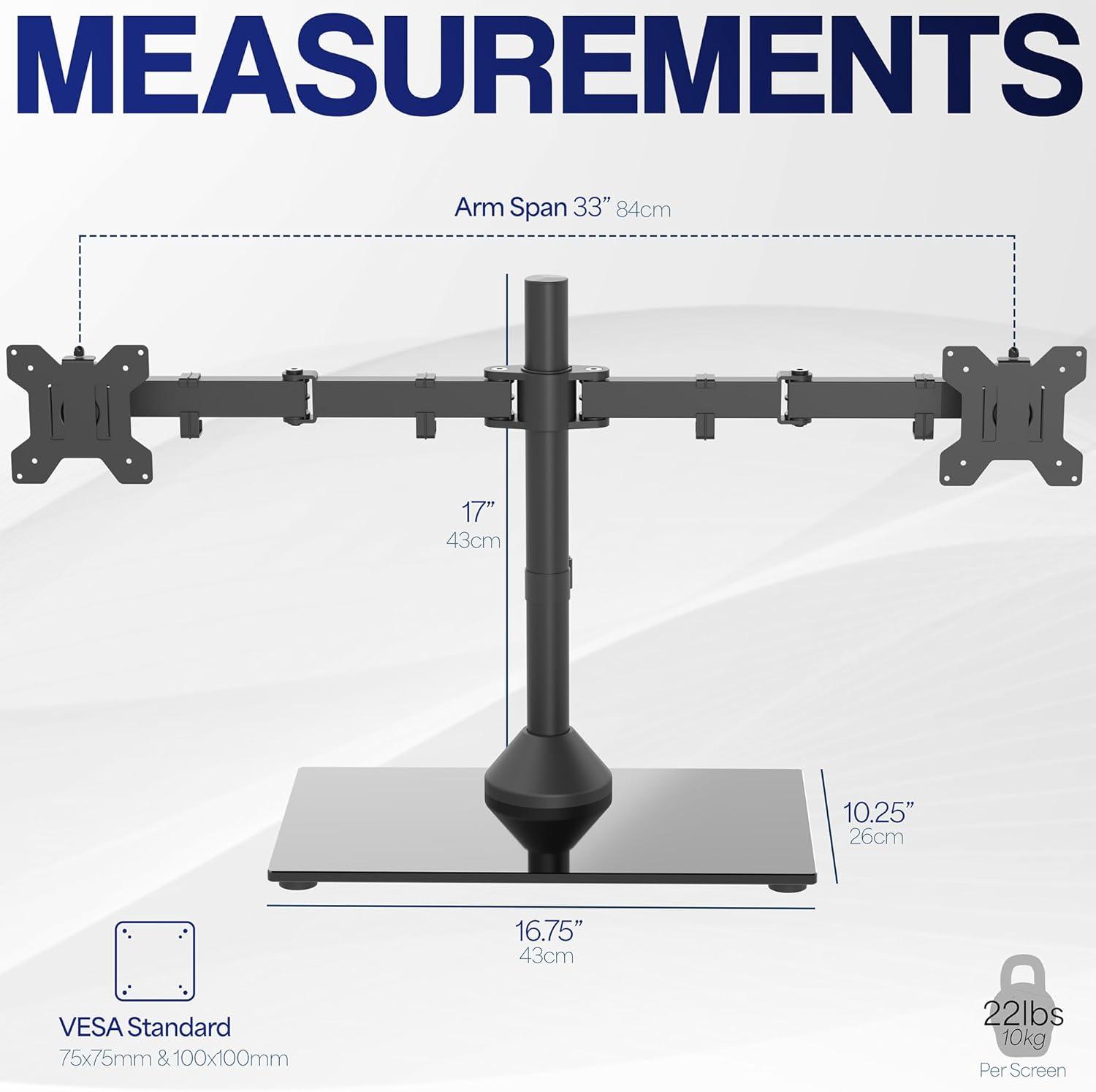 Dual Monitor Desk Stand