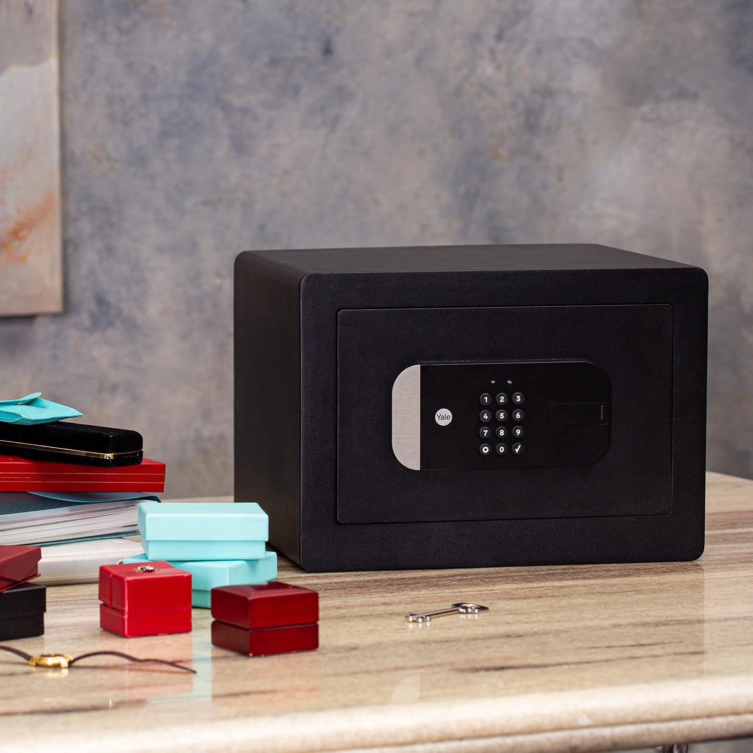 Black Medium Digital Safe with Keypad and Wi-Fi