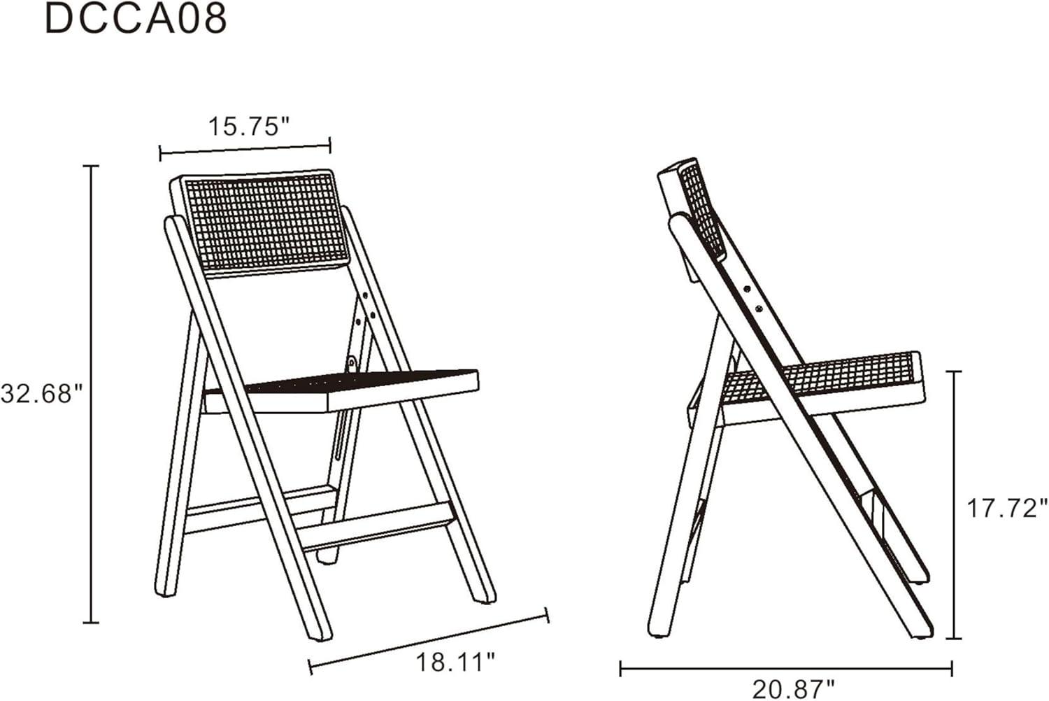 Solid Wood Folding Side Chair