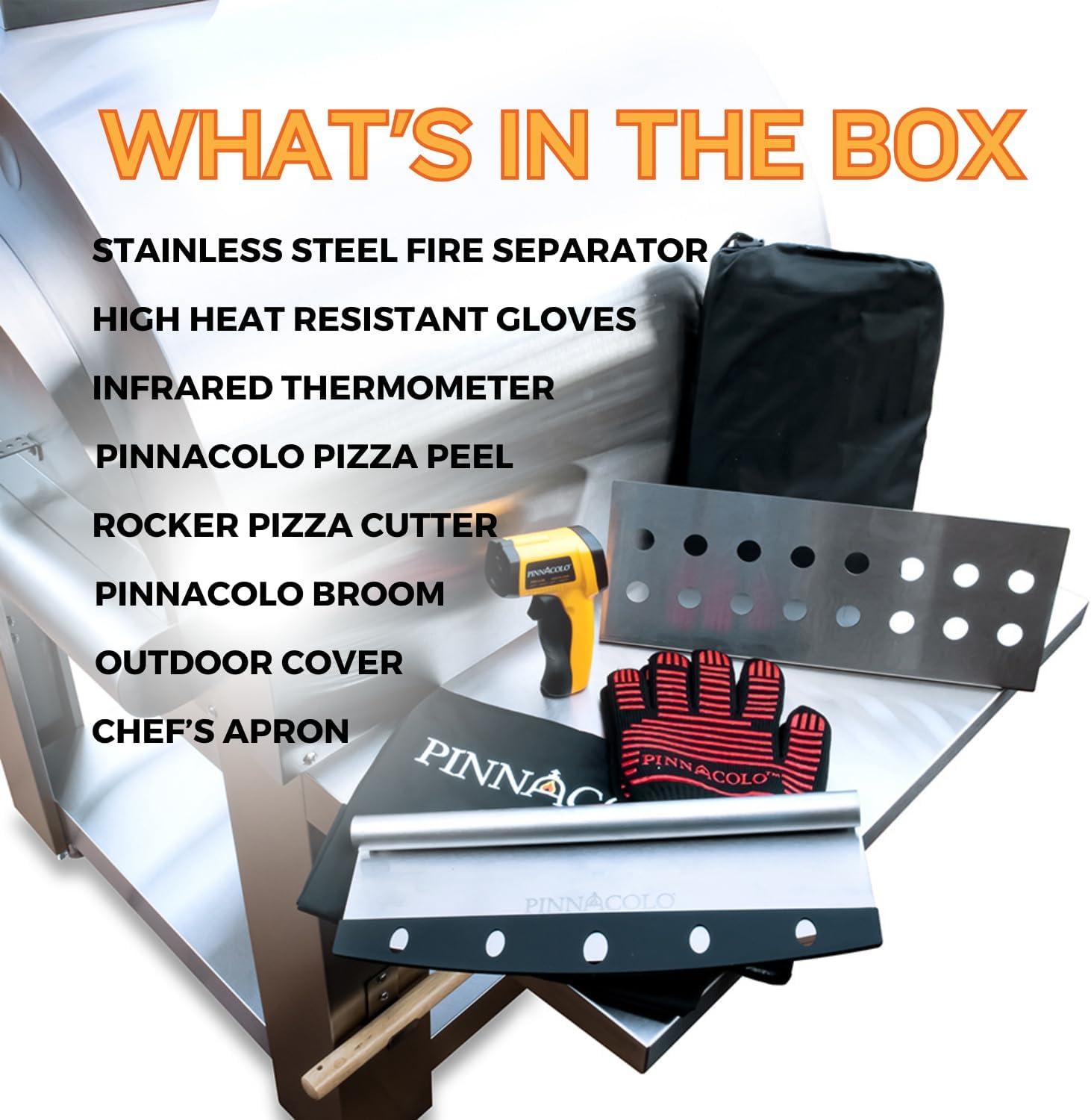 PREMIO Stainless Steel Wood-Fired Outdoor Pizza Oven with Accessories