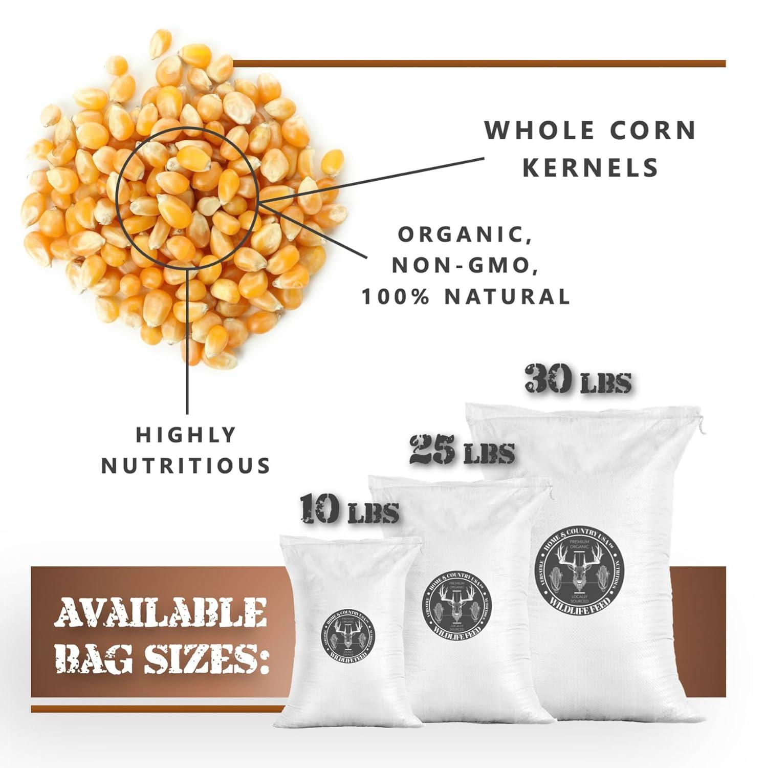 Whole Corn Kernels 10 lb Bag for Wildlife Feed