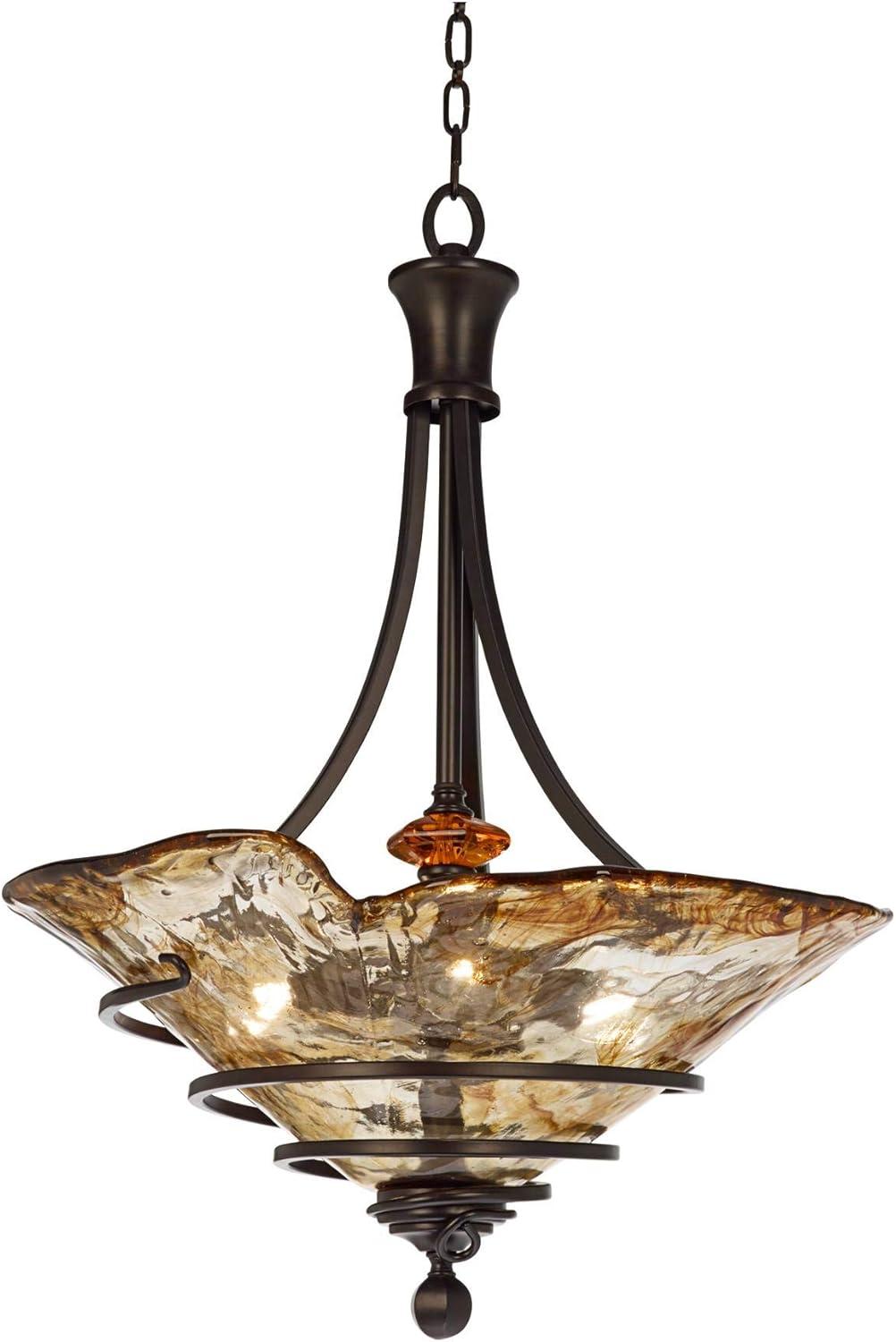 Vitalia 22" Wide Oil Rubbed Bronze 3-Light Pendant Chandelier