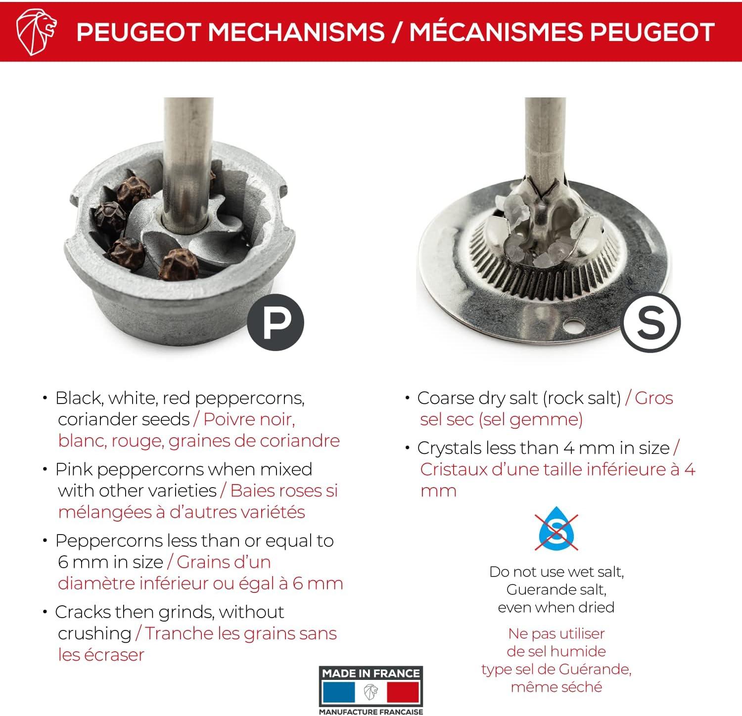 Peugeot | Bistro Duo, Wood, Black/White, 10 cm - 4 in