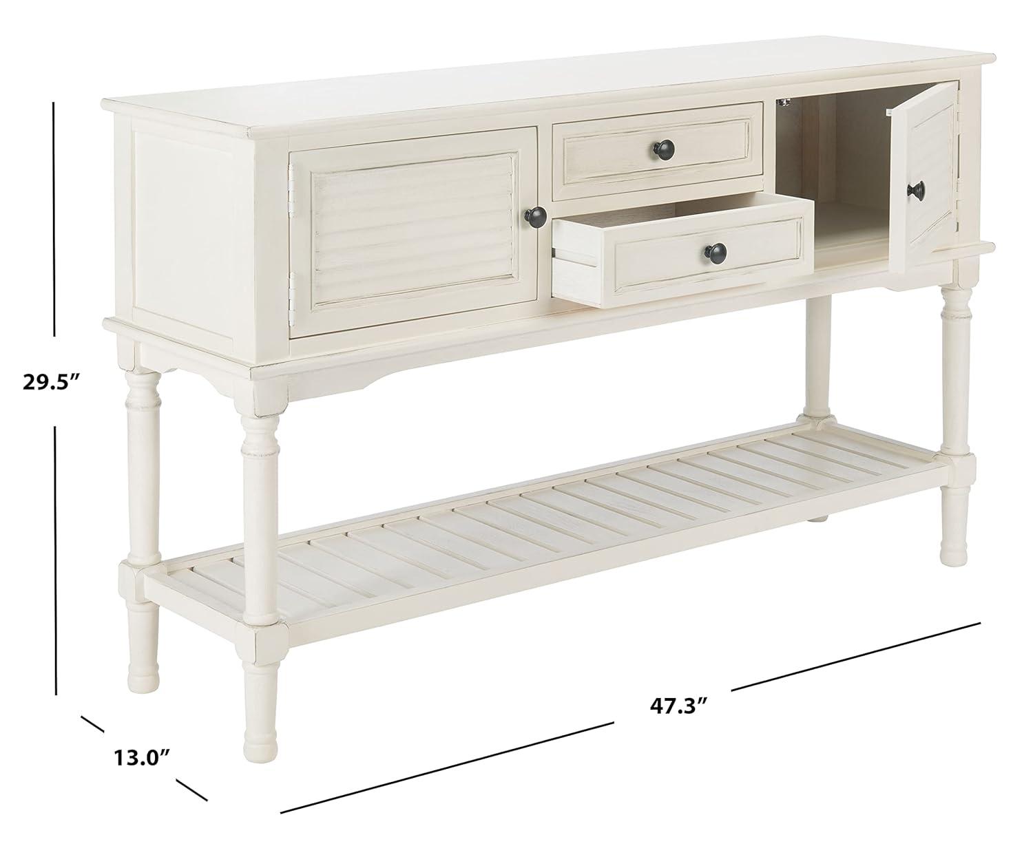 Tate 2 Drawer 2 Door Console Table - CNS5722A - Off-White - Safavieh