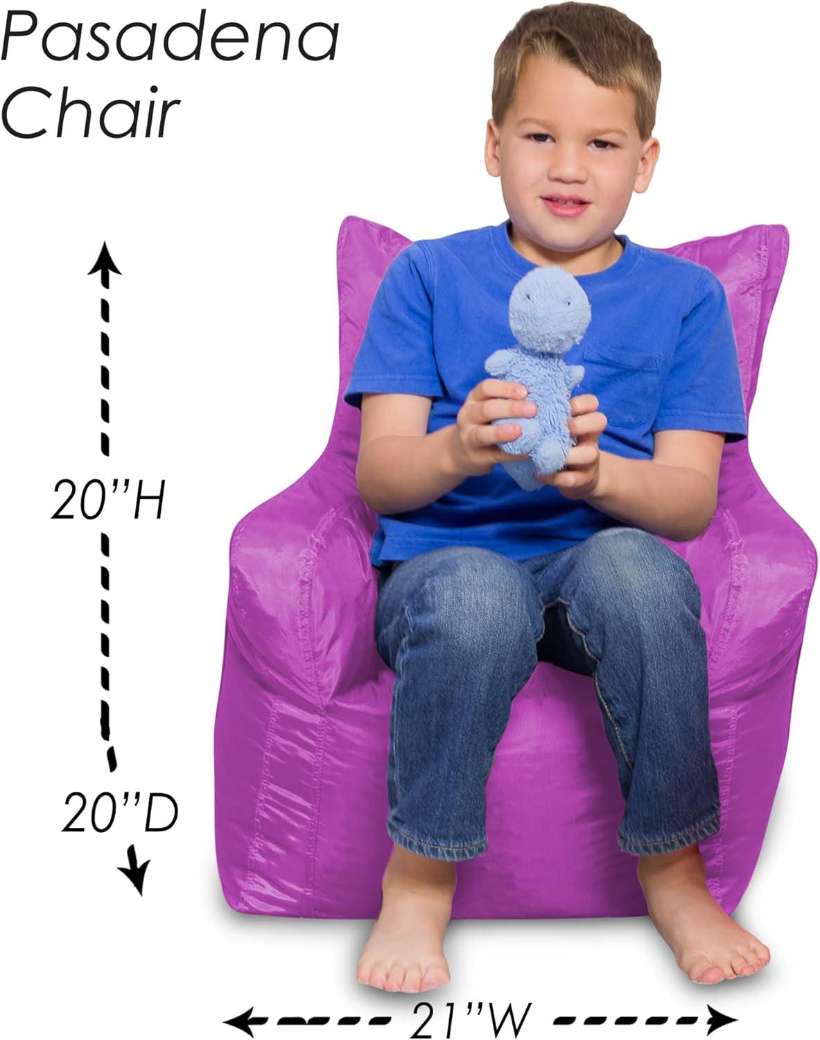 Posh Creations Pasadena Bean Bag Chair, Kids, 1.8 ft, Purple