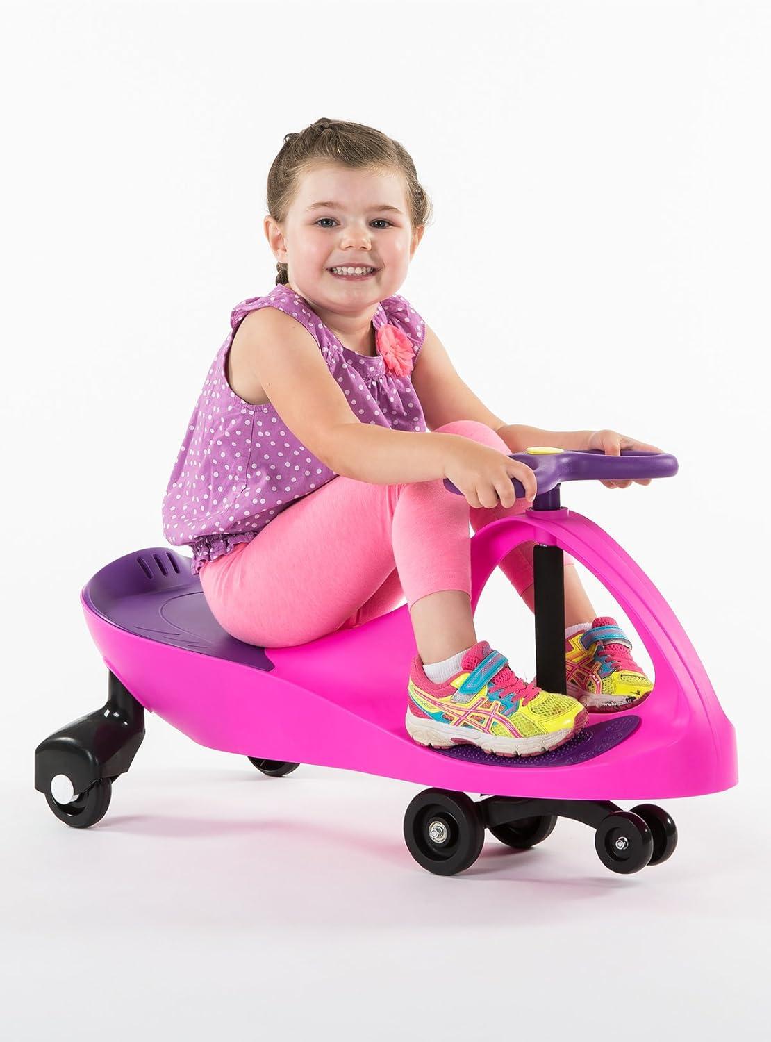 Pink and Purple Kid-Powered Ride-On Toy