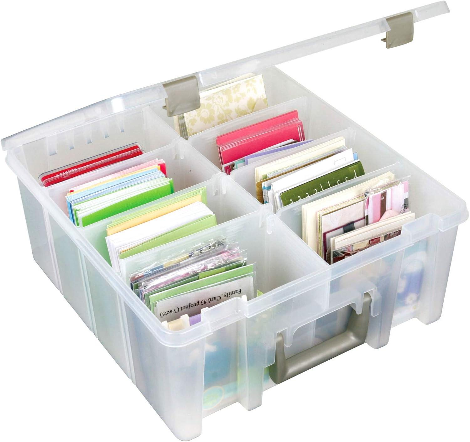 ArtBin Super Satchel Boxes, Double Deep Base, Transparent