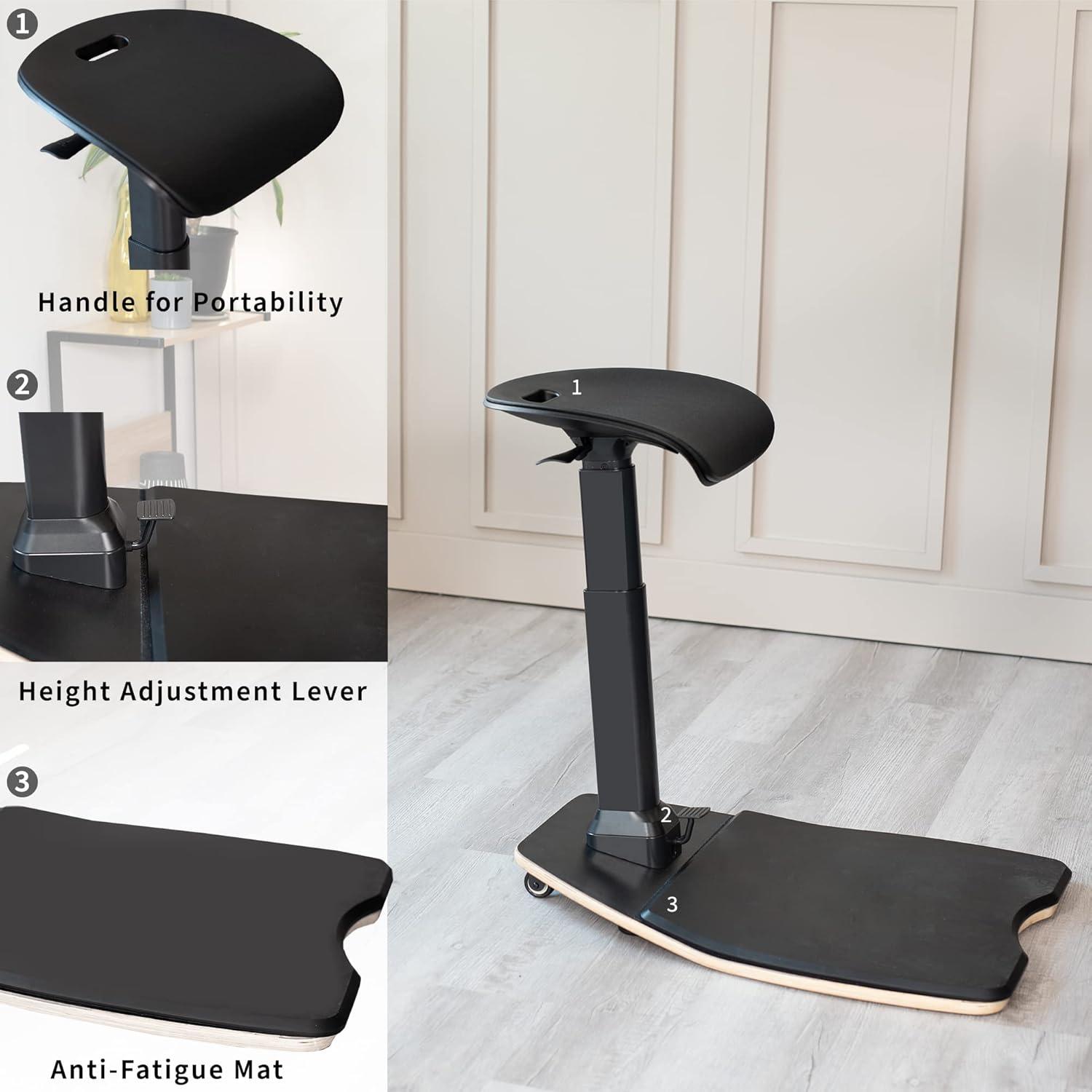 VIVO Ergonomic Leaning Chair with Anti-Fatigue Mat