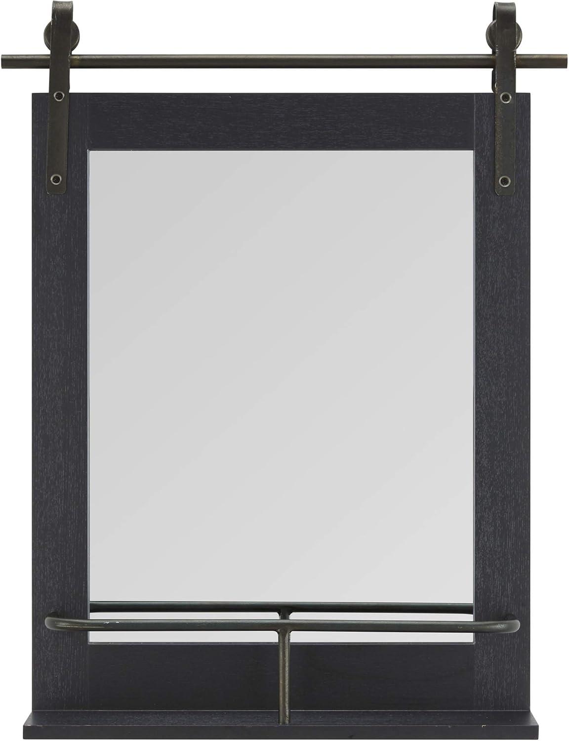 Joss & Main Enora Wood Mirror with Shelves