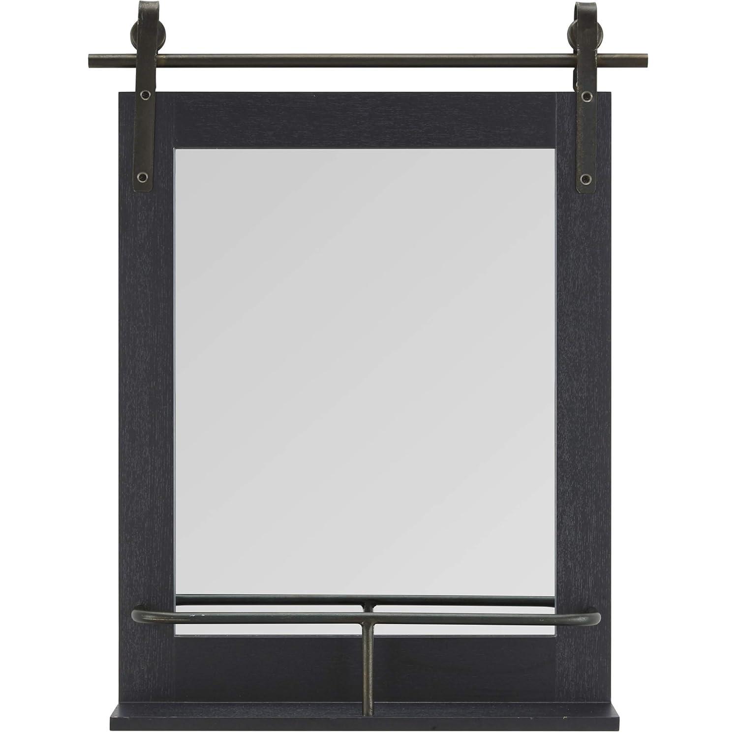 Joss & Main Enora Wood Mirror with Shelves