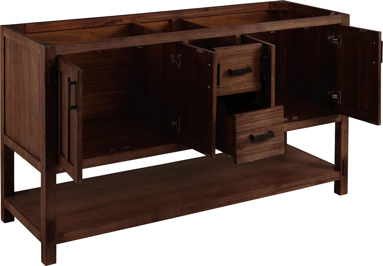 Signature Hardware 60" Morris Double Bathroom Vanity - Cabinet Only