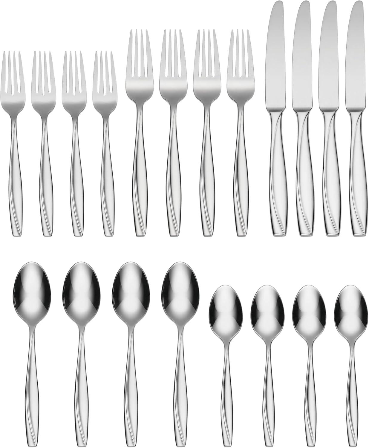 Camlynn Mirror Stainless Steel 20-Piece Flatware Set, Service for 4