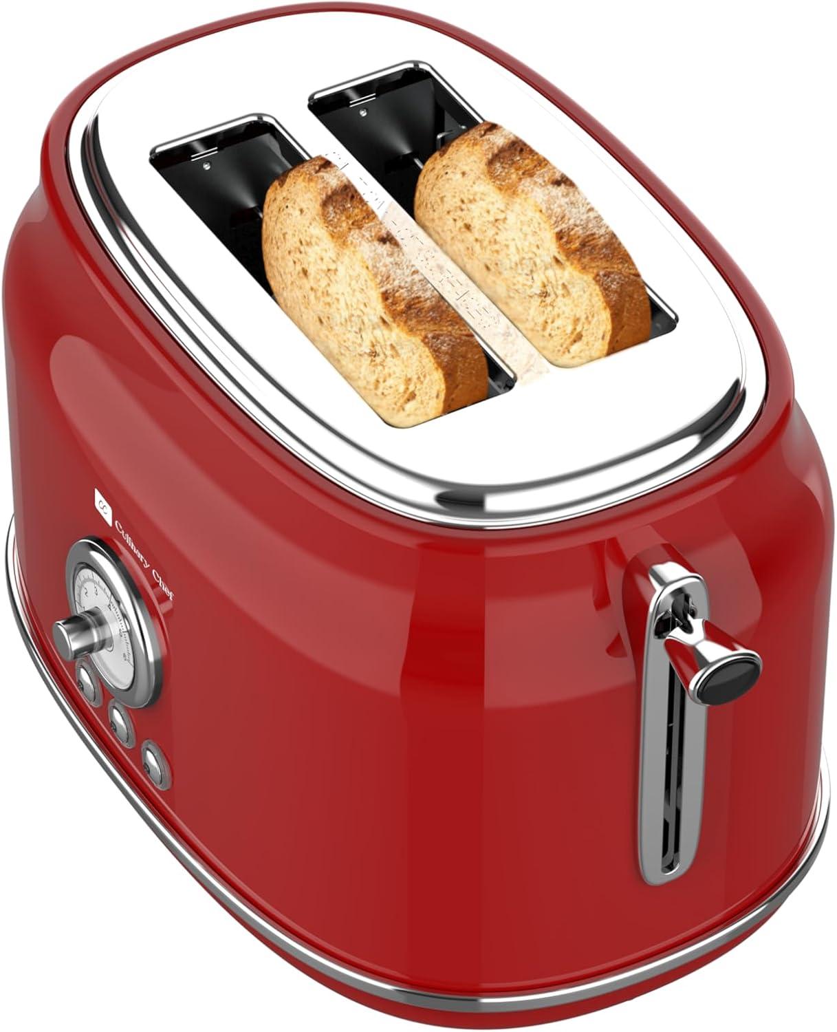 Culinary Chef, 2 Slice Toaster, Retro Design