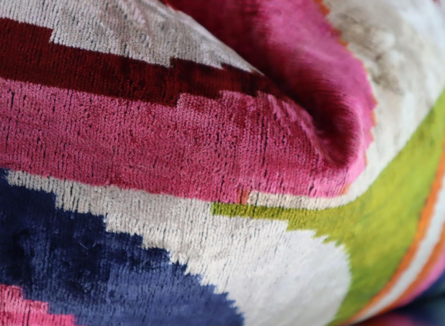 Canvello Geometric Velvet Throw Pillow