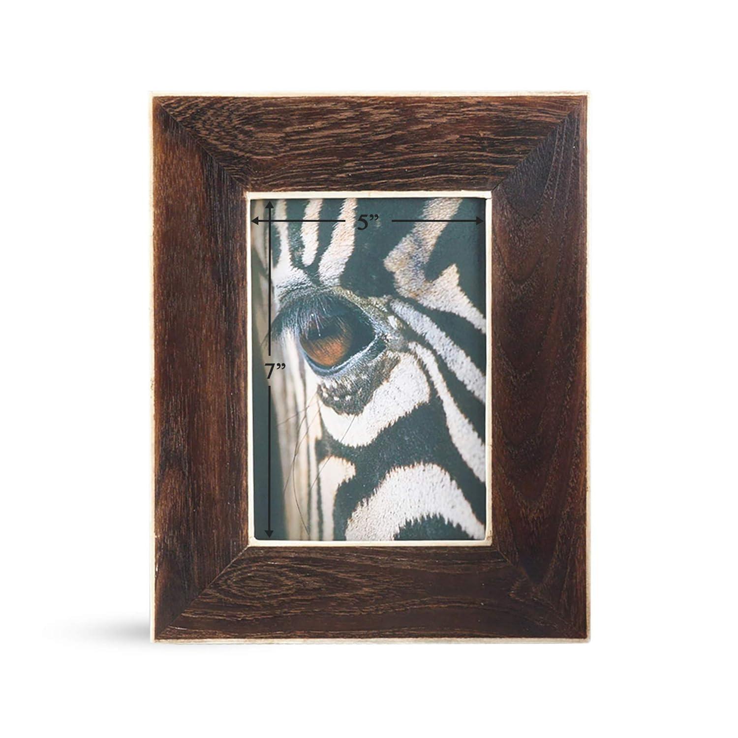 Classic 5x7 White Wooden Angular Corner Photo Frame