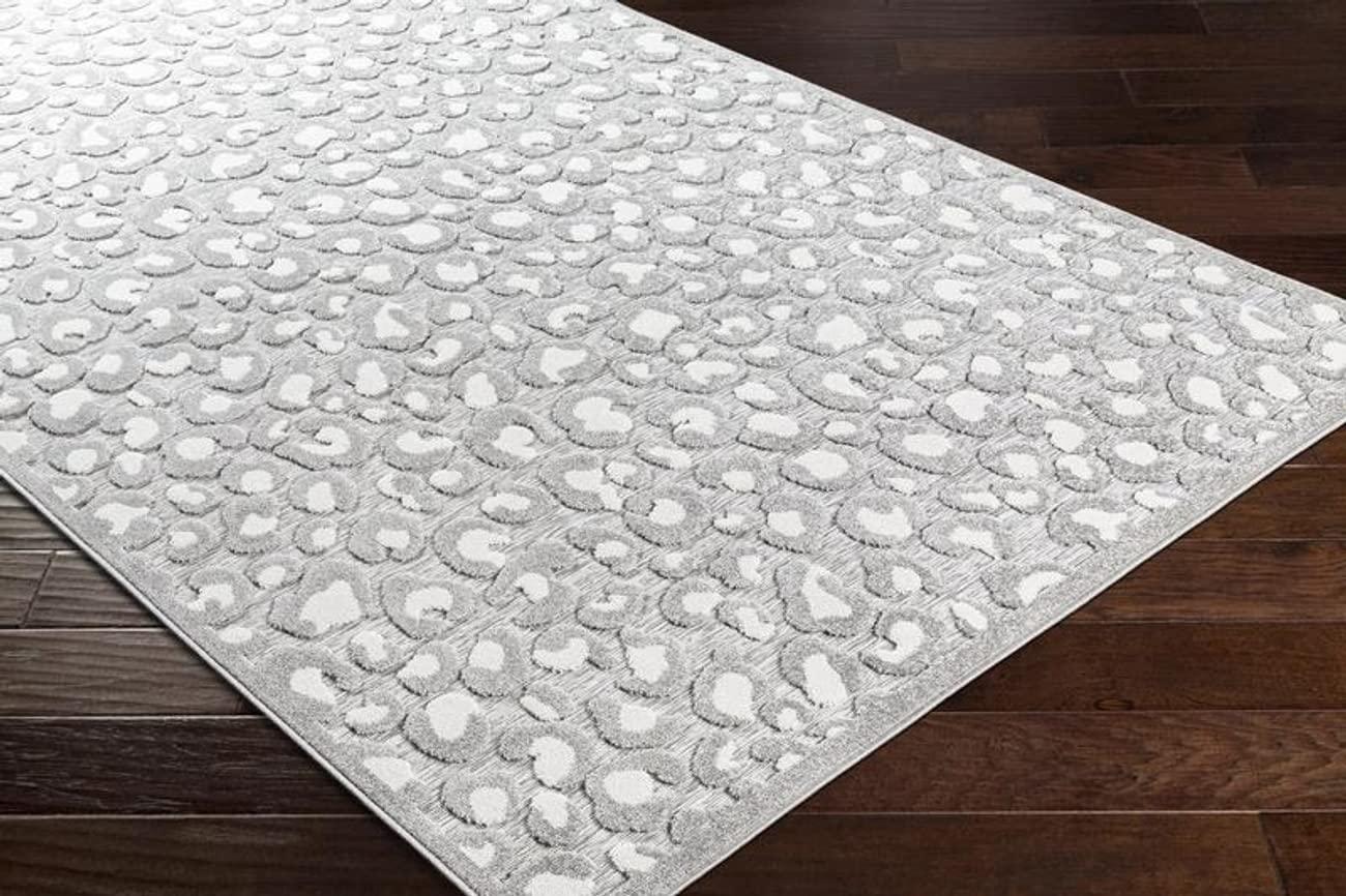 Mark & Day Vossen 5'3"x7'3" Rectangle Woven Indoor and Outdoor Area Rugs Medium Gray