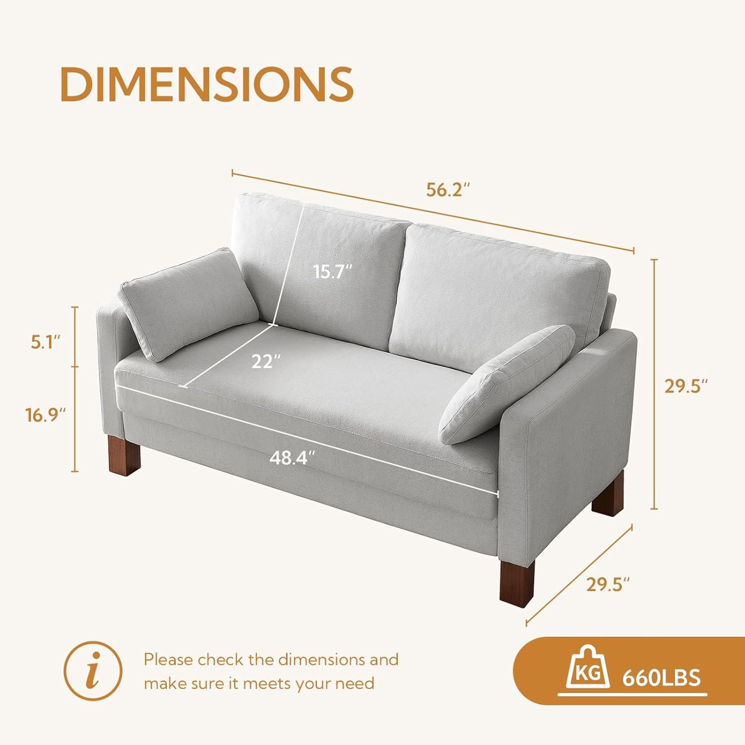 56.2'' Upholstered Loveseat