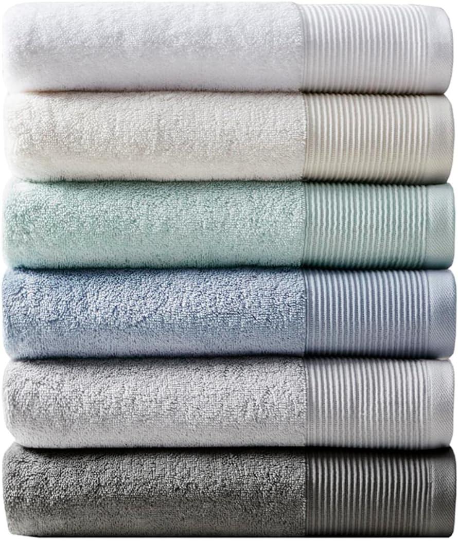 Nuage Silver Infused Cotton Tencel Blend 6-Piece Towel Set