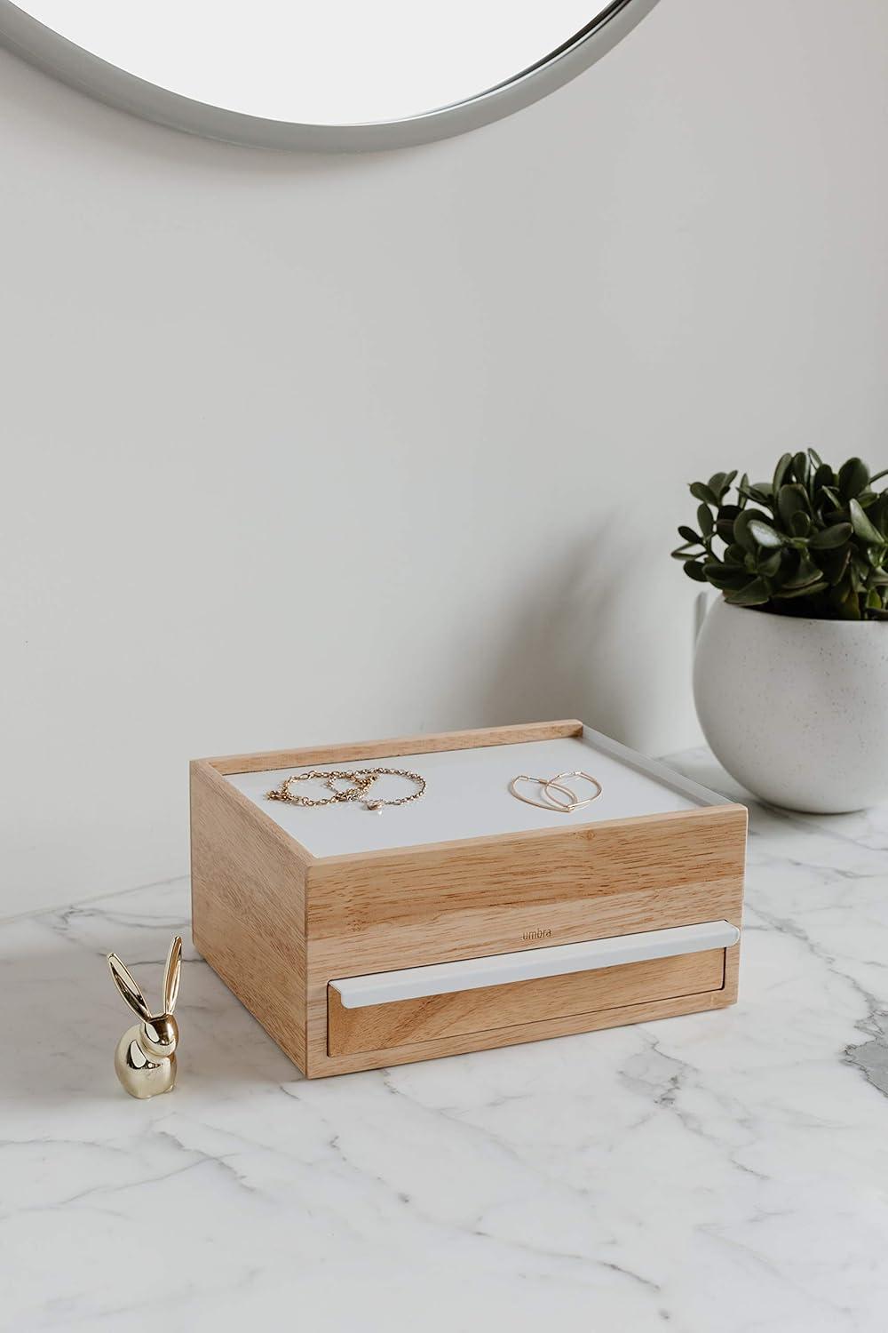 Umbra Stowit White and Neutral Jewelry Box Storage