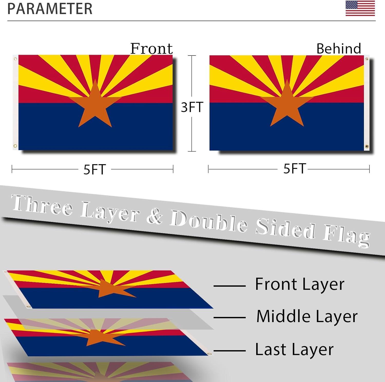 Washington State flag 3 x 5 feet double-sided polyester