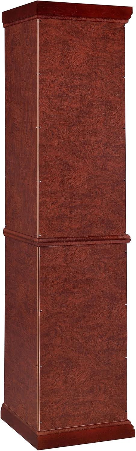 Coaster Appledale Traditional 6 Shelf Corner Curio Cabinet with Glass Doors Medium Brown