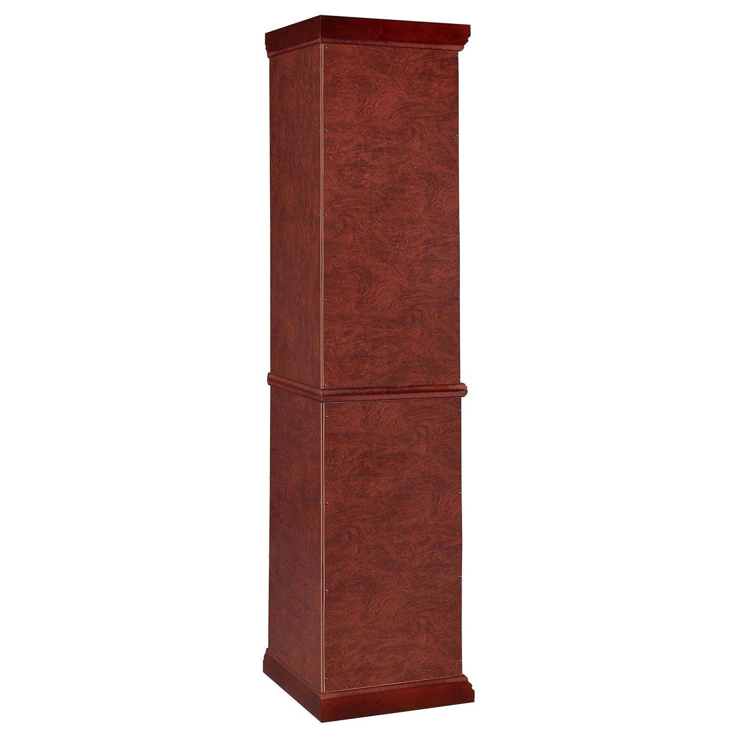 Coaster Appledale Traditional 6 Shelf Corner Curio Cabinet with Glass Doors Medium Brown