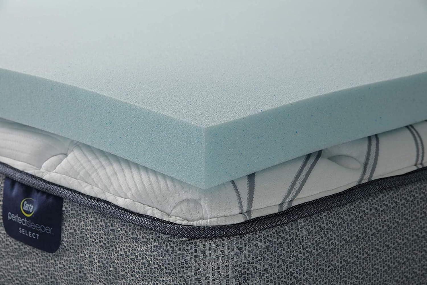 Serta Serta Cooling ThermaGel Memory Foam Mattress Topper, 3 Inch