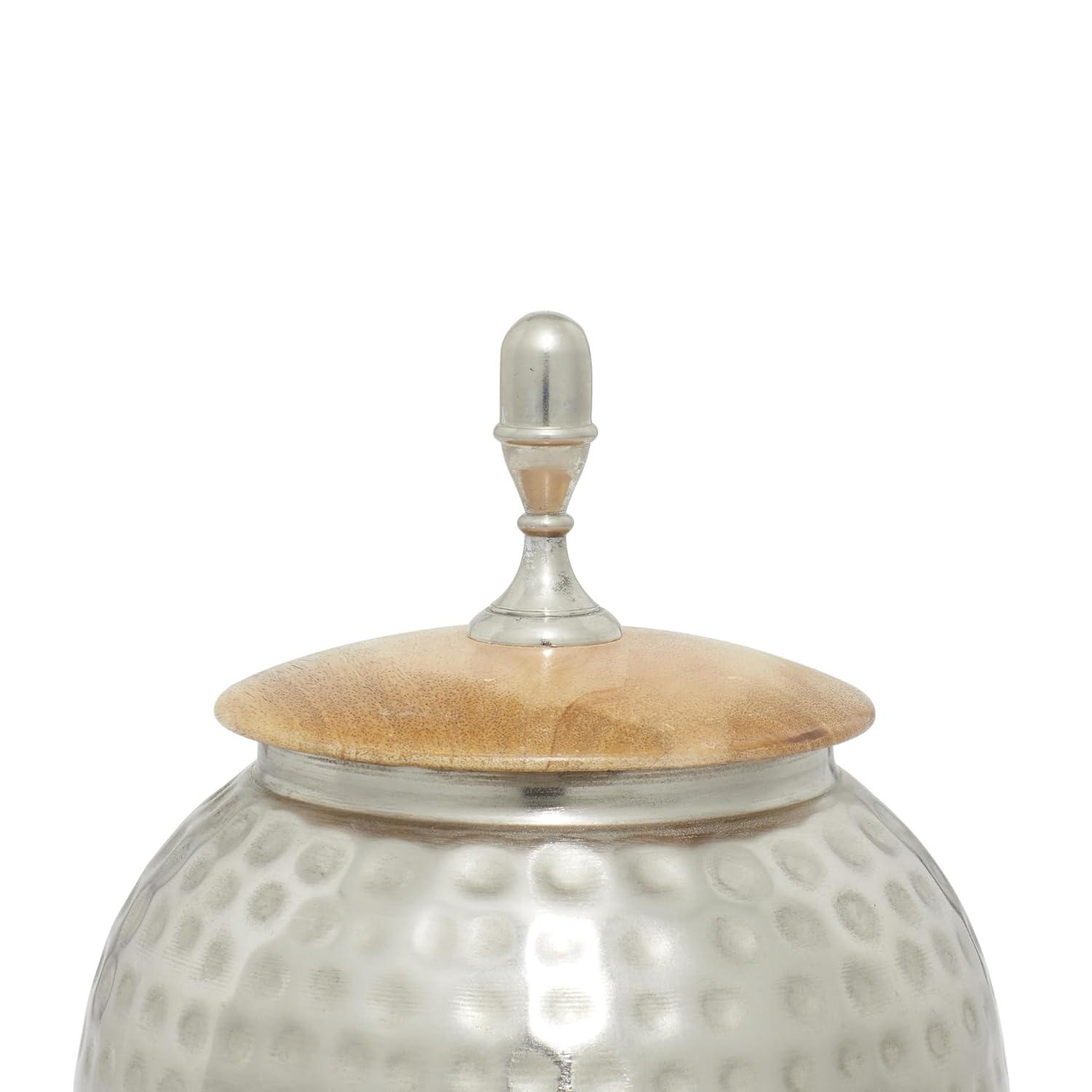 Trent Austin Design® Montevallo Silver Metal Hammered Living Room Decorative Jars