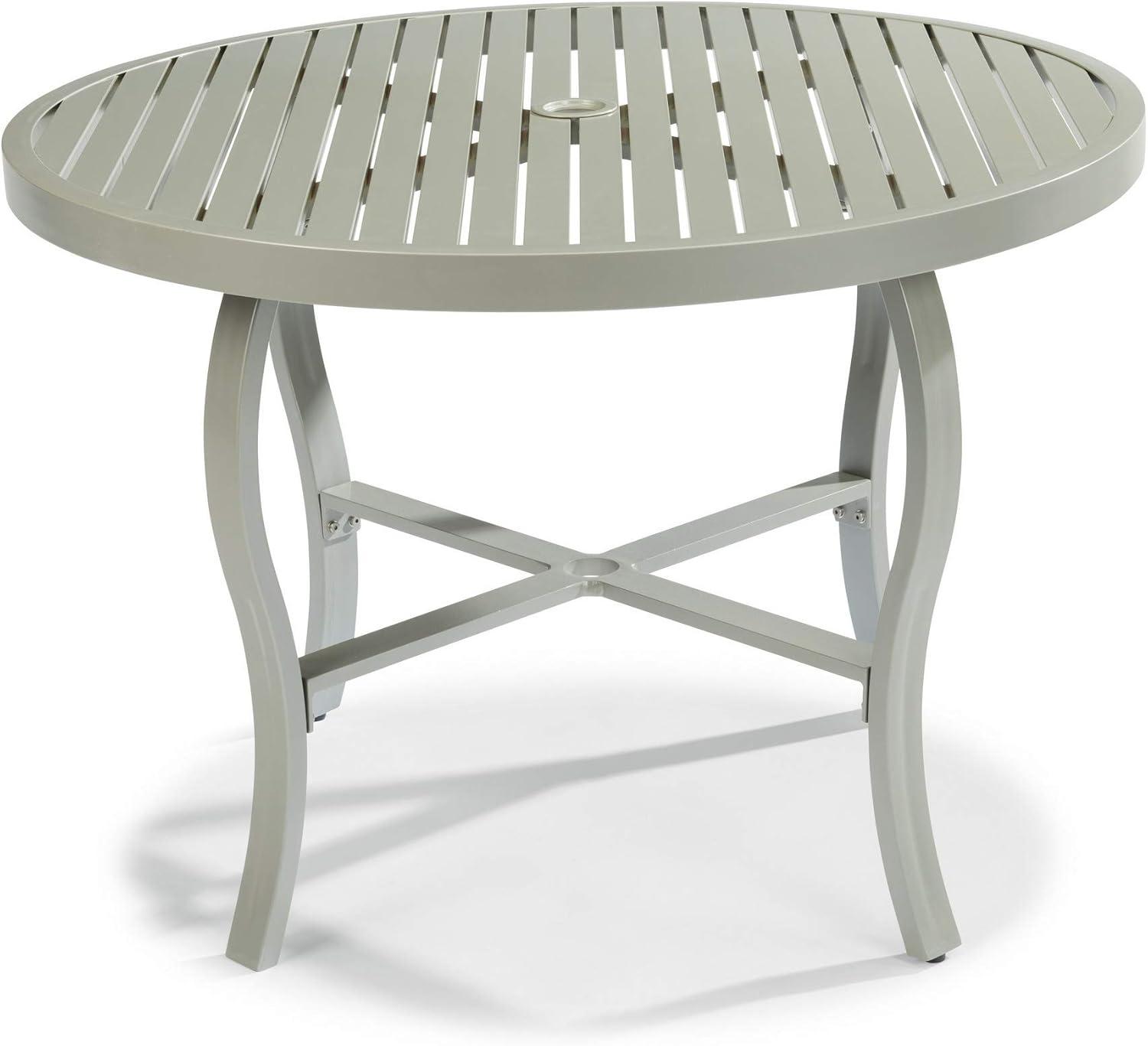 Homestyles Captiva Aluminum Outdoor Dining Table in Gray