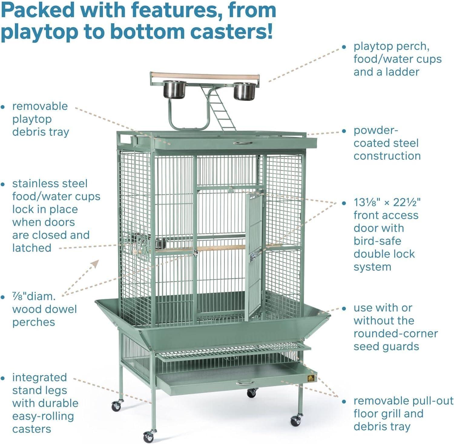 Prevue Pet Products Select Wrought Iron Sage Green Bird Cage